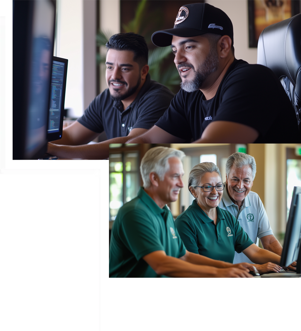 Security and property managers checking the guard gate app