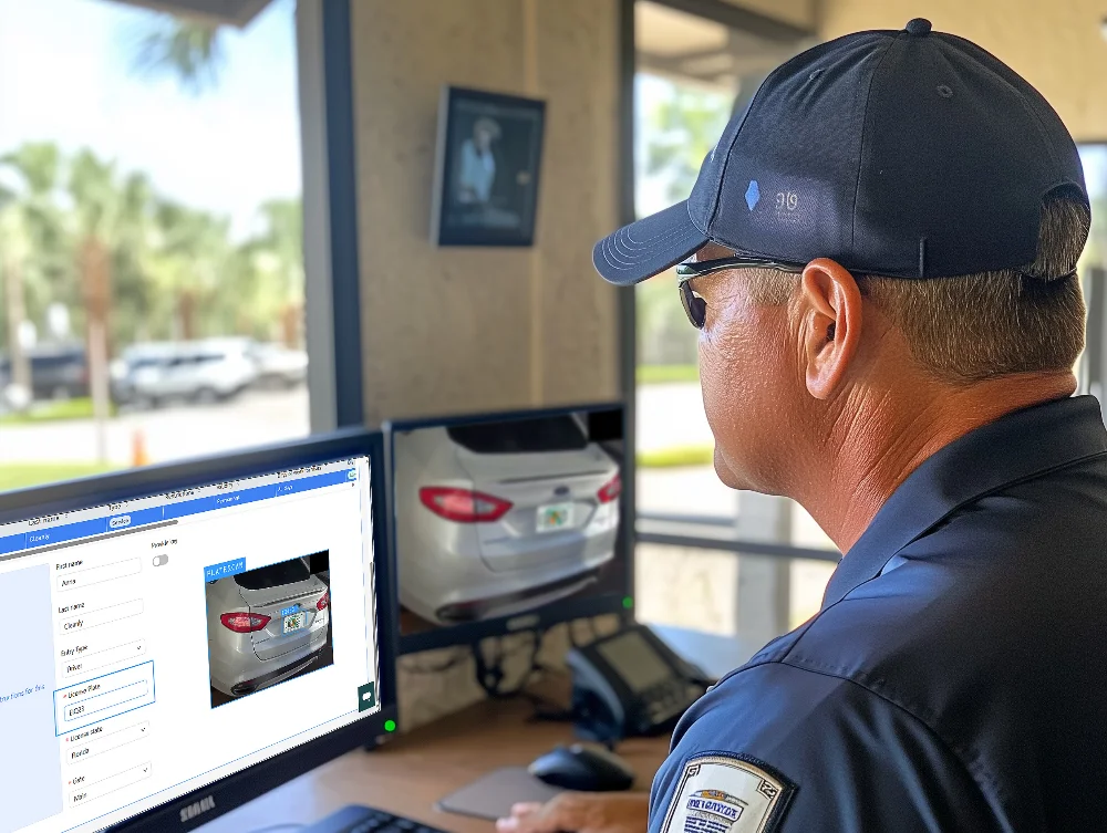 Security personnel using EIQ-PlateScan