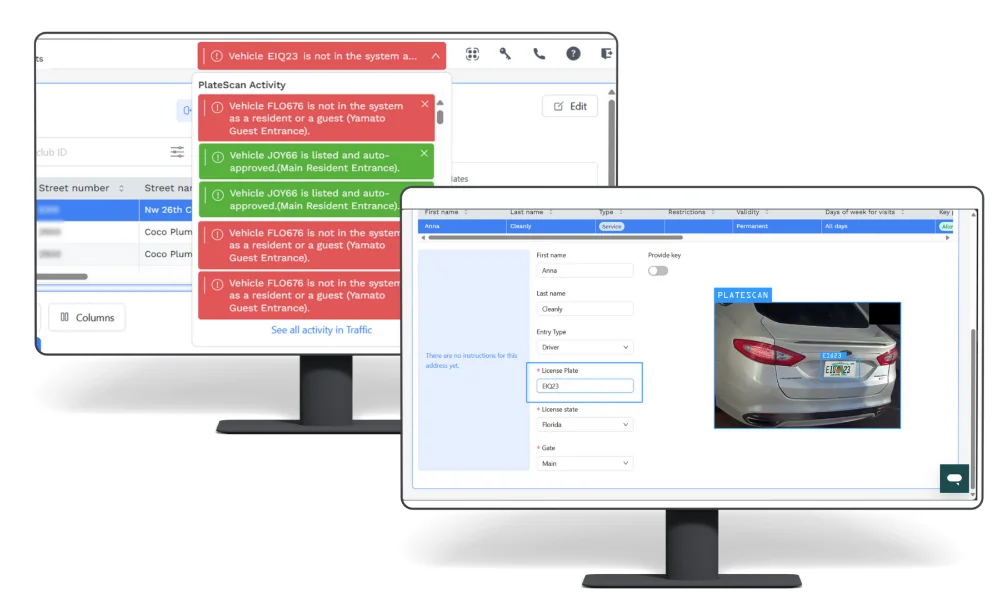 EIQ-PlateScan interface
